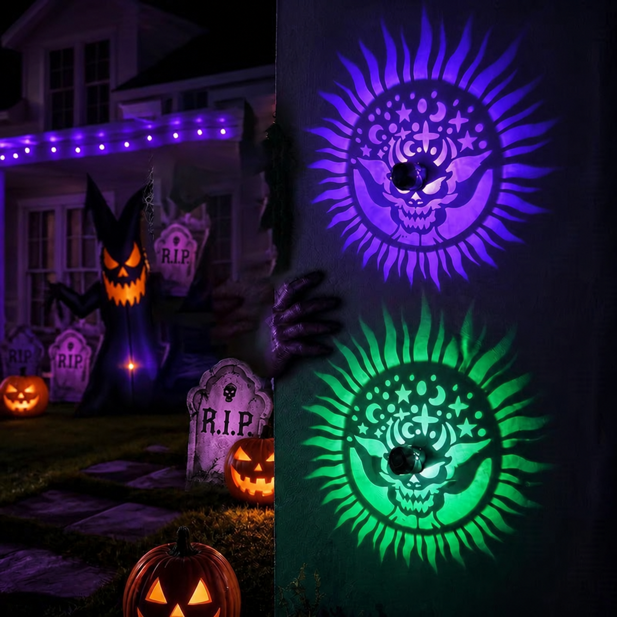 Decorative Wall Light: Festive Light Patterns, IP65, Auto-On At Night