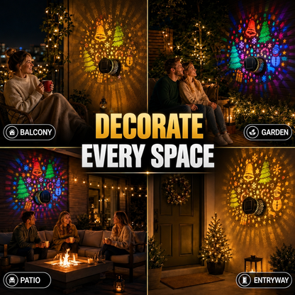Decorative Wall Light: Festive Light Patterns, IP65, Auto-On At Night