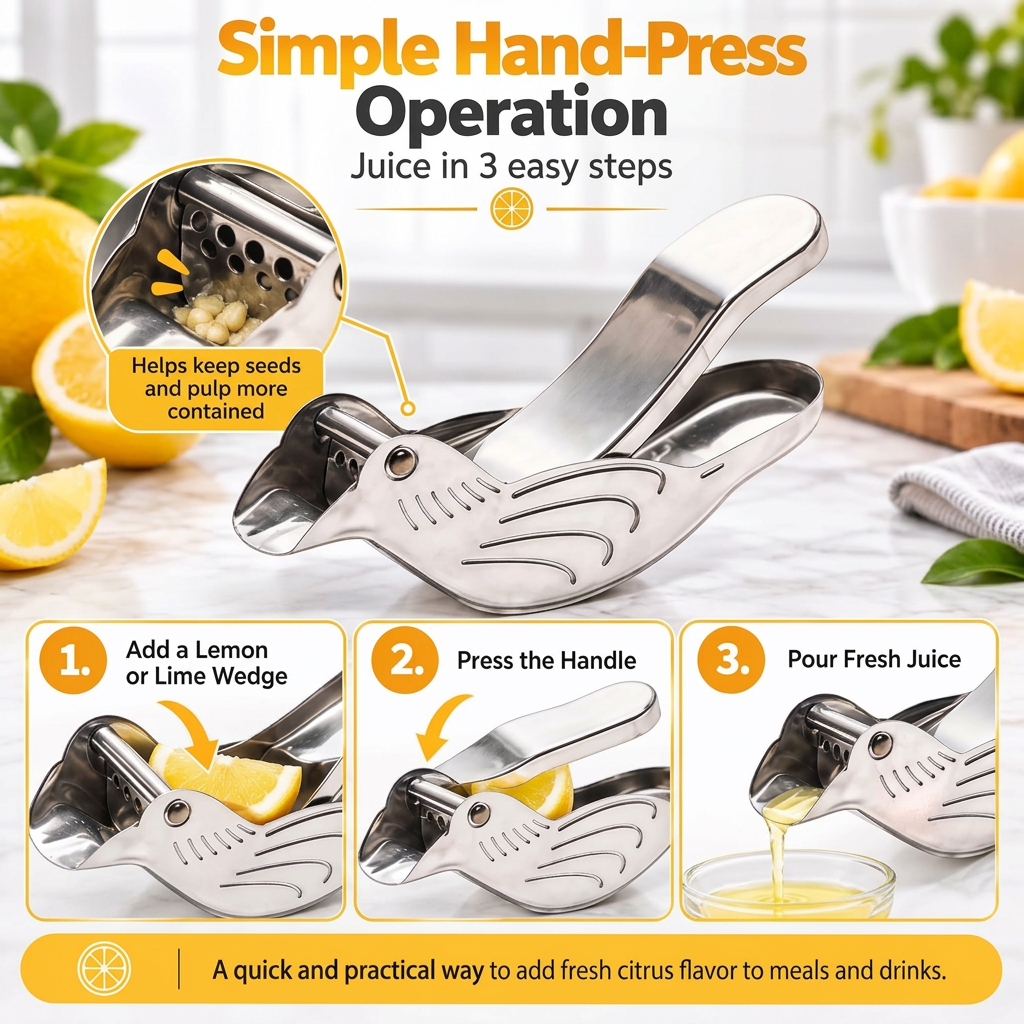Bird Shaped Lemon Squeezer Citrus Juicer, Bird Juicer Squeezer