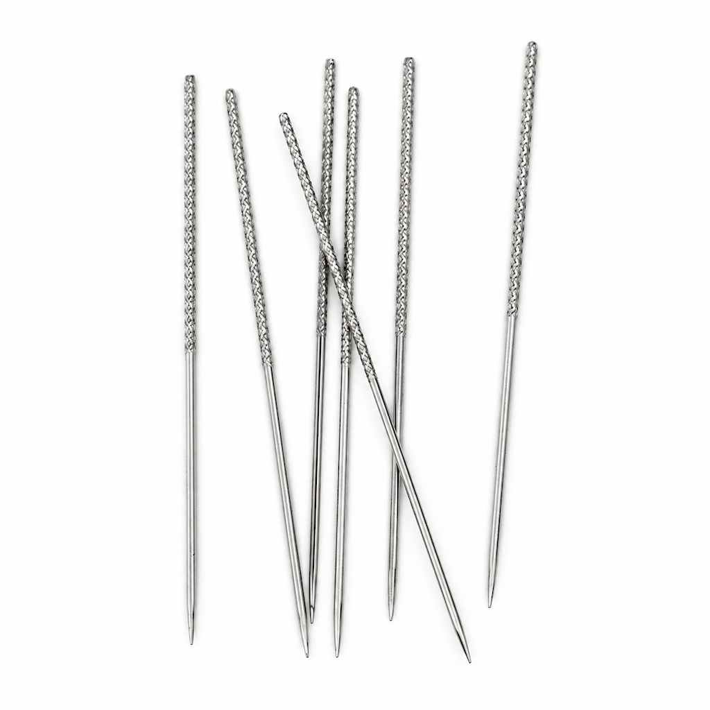 25PCS Knurled Head Hand Sewing Needles for Hemming and Thread Wrapping